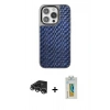 MARSİLYAN™- iPhone 14 Pro Max Kılıf Siluet Form Serisi - Siyah Polymer Nano Ekran Koruyucu + Raze Metal Kamera Lens - GS