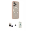 MARSİLYAN™- iPhone 14 Pro Max Kılıf Siluet Işık Koleksiyonu - Şeffaf Pasifik Cam Ekran Koruyucu + Bilvis Titan Kamera Lens - SH