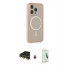 MARSİLYAN™- iPhone 14 Pro Max Kılıf Siluet Işık Koleksiyonu - Şeffaf Pasifik Cam Ekran Koruyucu + Raze Metal Kamera Lens - GD