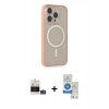 MARSİLYAN™- iPhone 14 Pro Max Kılıf Siluet Işık Koleksiyonu - Şeffaf Royal Nano Ekran Koruyucu + Bilvis Titan Kamera Lens - GS