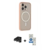 MARSİLYAN™- iPhone 14 Pro Max Kılıf Siluet Işık Koleksiyonu - Şeffaf Royal Nano Ekran Koruyucu + Raze Metal Kamera Lens - GS