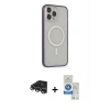 MARSİLYAN™- iPhone 14 Pro Max Kılıf Siluet Işık Koleksiyonu - Şeffaf Royal Nano Ekran Koruyucu + Raze Metal Kamera Lens - GS
