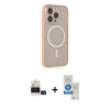 MARSİLYAN™- iPhone 14 Pro Max Kılıf Siluet Işık Koleksiyonu - Şeffaf Royal Nano Ekran Koruyucu + Siyah Bilvis Titan Kamera Lens