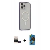 MARSİLYAN™- iPhone 14 Pro Max Kılıf Siluet Işık Koleksiyonu - Siyah 18D Cam Ekran Koruyucu + Bilvis Titan Kamera Lens - SH