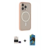 MARSİLYAN™- iPhone 14 Pro Max Kılıf Siluet Işık Koleksiyonu - Siyah 18D Cam Ekran Koruyucu + Bilvis Titan Kamera Lens - SH