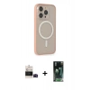 MARSİLYAN™- iPhone 14 Pro Max Kılıf Siluet Işık Koleksiyonu - Siyah 360 Mat Full Body Arka Koruyucu + Bilvis Titan Kamera Lens - SH