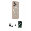MARSİLYAN™- iPhone 14 Pro Max Kılıf Siluet Işık Koleksiyonu - Siyah 360 Mat Full Body Arka Koruyucu + Bilvis Titan Kamera Lens - GS