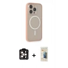 MARSİLYAN™- iPhone 14 Pro Max Kılıf Siluet Işık Koleksiyonu - Siyah 6D Mat Seramik Hayalet Nano Ekran Koruyucu + PVD Metal Kamera Lens - TU
