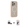 MARSİLYAN™- iPhone 14 Pro Max Kılıf Siluet Işık Koleksiyonu - Siyah Bilvis 3D Mat Cam Ekran Koruyucu + Bilvis Titan Kamera Lens - SH