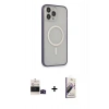 MARSİLYAN™- iPhone 14 Pro Max Kılıf Siluet Işık Koleksiyonu - Siyah Bilvis 3D Mat Cam Ekran Koruyucu + Bilvis Titan Kamera Lens - SH