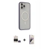 MARSİLYAN™- iPhone 14 Pro Max Kılıf Siluet Işık Koleksiyonu - Siyah Bilvis 3D Mat Cam Ekran Koruyucu + Bilvis Titan Kamera Lens - GS