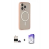 MARSİLYAN™- iPhone 14 Pro Max Kılıf Siluet Işık Koleksiyonu - Siyah Bilvis 5in1 3D Magic Cam Ekran Koruyucu + Bilvis Titan Kamera Lens - GD