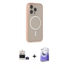 MARSİLYAN™- iPhone 14 Pro Max Kılıf Siluet Işık Koleksiyonu - Siyah Bilvis 5in1 5D Magic Hayalet Cam Ekran Koruyucu + Bilvis Titan Kamera Lens - DNMR