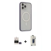 MARSİLYAN™- iPhone 14 Pro Max Kılıf Siluet Işık Koleksiyonu - Siyah Bilvis Hayalet Cam Ekran Koruyucu + Bilvis Titan Kamera Lens - GS
