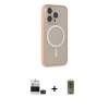 MARSİLYAN™- iPhone 14 Pro Max Kılıf Siluet Işık Koleksiyonu - Siyah Joko Magic 5D Hayalet Cam + Derin Mor Bilvis Titan Kamera Lens