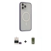 MARSİLYAN™- iPhone 14 Pro Max Kılıf Siluet Işık Koleksiyonu - Siyah Joko Magic 5D Hayalet Cam + Bilvis Titan Kamera Lens - GD