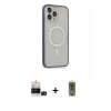 MARSİLYAN™- iPhone 14 Pro Max Kılıf Siluet Işık Koleksiyonu - Siyah Joko Magic 5D Hayalet Cam + Siyah Bilvis Titan Kamera Lens
