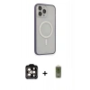 MARSİLYAN™- iPhone 14 Pro Max Kılıf Siluet Işık Koleksiyonu - Siyah Joko Magic 5D Hayalet Cam + PVD Metal Kamera Lens - TU