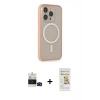 MARSİLYAN™- iPhone 14 Pro Max Kılıf Siluet Işık Koleksiyonu - Siyah Mat Seramik Nano Ekran Koruyucu + Bilvis Titan Kamera Lens - SH