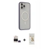 MARSİLYAN™- iPhone 14 Pro Max Kılıf Siluet Işık Koleksiyonu - Siyah Mat Seramik Nano Ekran Koruyucu + Bilvis Titan Kamera Lens - DNMR