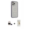 MARSİLYAN™- iPhone 14 Pro Max Kılıf Siluet Işık Koleksiyonu - Siyah Mat Seramik Nano Ekran Koruyucu + Bilvis Titan Kamera Lens - SH