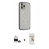 MARSİLYAN™- iPhone 14 Pro Max Kılıf Siluet Işık Koleksiyonu - Siyah Mat Seramik Nano Ekran Koruyucu + Bilvis Titan Kamera Lens - GD