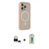 MARSİLYAN™- iPhone 14 Pro Max Kılıf Siluet Işık Koleksiyonu - Siyah Polymer Nano Ekran Koruyucu + Bilvis Titan Kamera Lens - DNMR