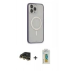 MARSİLYAN™- iPhone 14 Pro Max Kılıf Siluet Işık Koleksiyonu - Siyah Polymer Nano Ekran Koruyucu + Raze Metal Kamera Lens - GD