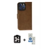 MARSİLYAN™- iPhone 14 Pro Max Kılıf Siluet Işık Serisi - Şeffaf Royal Nano Ekran Koruyucu + Turuncu PVD Metal Kamera Lens