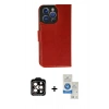 MARSİLYAN™- iPhone 14 Pro Max Kılıf Siluet Işık Serisi - Şeffaf Royal Nano Ekran Koruyucu + Turuncu PVD Metal Kamera Lens