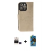 MARSİLYAN™- iPhone 14 Pro Max Kılıf Siluet Işık Serisi - Siyah 18D Cam Ekran Koruyucu + Bilvis Titan Kamera Lens - DNMR