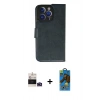 MARSİLYAN™- iPhone 14 Pro Max Kılıf Siluet Işık Serisi - Siyah 18D Cam Ekran Koruyucu + Bilvis Titan Kamera Lens - DNMR