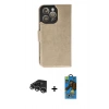 MARSİLYAN™- iPhone 14 Pro Max Kılıf Siluet Işık Serisi - Siyah 18D Cam Ekran Koruyucu + Raze Metal Kamera Lens - GS