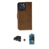 MARSİLYAN™- iPhone 14 Pro Max Kılıf Siluet Işık Serisi - Siyah 18D Cam Ekran Koruyucu + Raze Metal Kamera Lens - GS