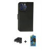MARSİLYAN™- iPhone 14 Pro Max Kılıf Siluet Işık Serisi - Siyah 18D Cam Ekran Koruyucu + Raze Metal Kamera Lens - GS