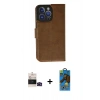MARSİLYAN™- iPhone 14 Pro Max Kılıf Siluet Işık Serisi - Siyah 18D Cam Ekran Koruyucu + Bilvis Titan Kamera Lens - SH