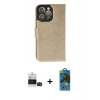 MARSİLYAN™- iPhone 14 Pro Max Kılıf Siluet Işık Serisi - Siyah 18D Cam Ekran Koruyucu + Bilvis Titan Kamera Lens - SH