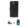 MARSİLYAN™- iPhone 14 Pro Max Kılıf Siluet Işık Serisi - Siyah 18D Cam Ekran Koruyucu + Bilvis Titan Kamera Lens - SH