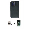 MARSİLYAN™- iPhone 14 Pro Max Kılıf Siluet Işık Serisi - Siyah 360 Mat Full Body Arka Koruyucu + Bilvis Titan Kamera Lens - GS