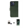 MARSİLYAN™- iPhone 14 Pro Max Kılıf Siluet Işık Serisi - Siyah 360 Mat Full Body Arka Koruyucu + Bilvis Titan Kamera Lens - GS