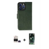 MARSİLYAN™- iPhone 14 Pro Max Kılıf Siluet Işık Serisi - Siyah 360 Mat Full Body Arka Koruyucu + Bilvis Titan Kamera Lens - DNMR