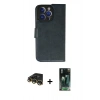 MARSİLYAN™- iPhone 14 Pro Max Kılıf Siluet Işık Serisi - Siyah 360 Mat Full Body Arka Koruyucu + Raze Metal Kamera Lens - GD