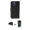 MARSİLYAN™- iPhone 14 Pro Max Kılıf Siluet Işık Serisi - Siyah 360 Mat Full Body Arka Koruyucu + Raze Metal Kamera Lens - GS