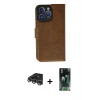 MARSİLYAN™- iPhone 14 Pro Max Kılıf Siluet Işık Serisi - Siyah 360 Mat Full Body Arka Koruyucu + Raze Metal Kamera Lens - GS