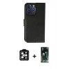 MARSİLYAN™- iPhone 14 Pro Max Kılıf Siluet Işık Serisi - Siyah 360 Mat Full Body Arka Koruyucu + PVD Metal Kamera Lens - TU