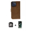 MARSİLYAN™- iPhone 14 Pro Max Kılıf Siluet Işık Serisi - Siyah 360 Mat Full Body Arka Koruyucu + PVD Metal Kamera Lens - TU
