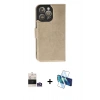 MARSİLYAN™- iPhone 14 Pro Max Kılıf Siluet Işık Serisi - Siyah 3D Antistatik Cam Ekran Koruyucu + Bilvis Titan Kamera Lens - GS