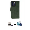 MARSİLYAN™- iPhone 14 Pro Max Kılıf Siluet Işık Serisi - Siyah 3D Antistatik Cam Ekran Koruyucu + Bilvis Titan Kamera Lens - GS