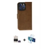 MARSİLYAN™- iPhone 14 Pro Max Kılıf Siluet Işık Serisi - Siyah 3D Antistatik Cam Ekran Koruyucu + Bilvis Titan Kamera Lens - GS