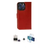 MARSİLYAN™- iPhone 14 Pro Max Kılıf Siluet Işık Serisi - Siyah 3D Antistatik Cam Ekran Koruyucu + Gold Bilvis Titan Kamera Lens